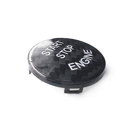 Car Carbon Fiber Engine Start Button Decoration Cover Trim for BMW E Chassis, For BMW E Chassis (Black)
