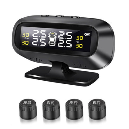 Universal Car Wireless Solar Energy TPMS Tire Pressure Alarm System External Tire Monitor, Tire Monitor 3