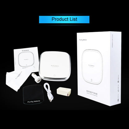 XJ-002 Car / Household Smart Touch Control Air Purifier Negative Ions Air Cleaner, XJ-002(Black), XJ-002(White)