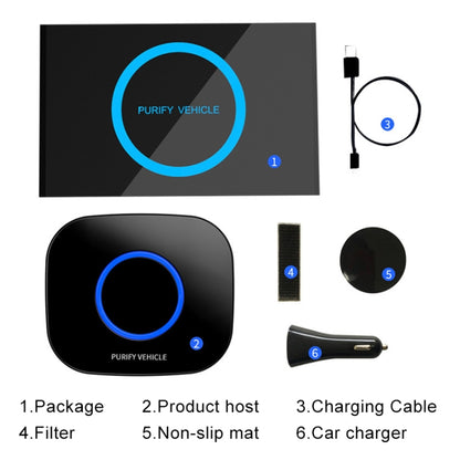 MC-CZ001 Car / Household Smart Touch Control Air Purifier Negative Ions Air Cleaner, MC-CZ001 (Black), MC-CZ001 (White)