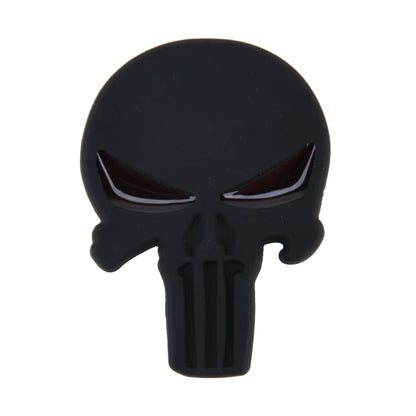 Pure Black Skull Metal Car Sticker, Skull 2
