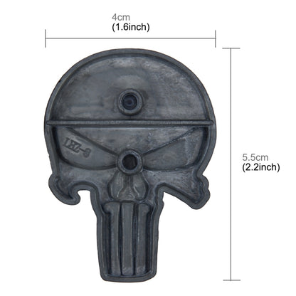 Pure Black Skull Metal Car Sticker, Skull 2