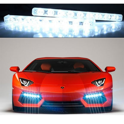 2 PCS LD-006 5730-6SMD 12W 1200LM 7000K White Light  Daytime Running Light.DC 12V, White Light+12W 1200LM/7000K