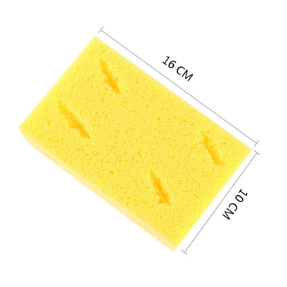 Car Care Wear-resistant Brown Soft Sponge Car Wash Cleaning Pad(Yellow), 5 PCS Wash Cleaning Pad(Yellow)