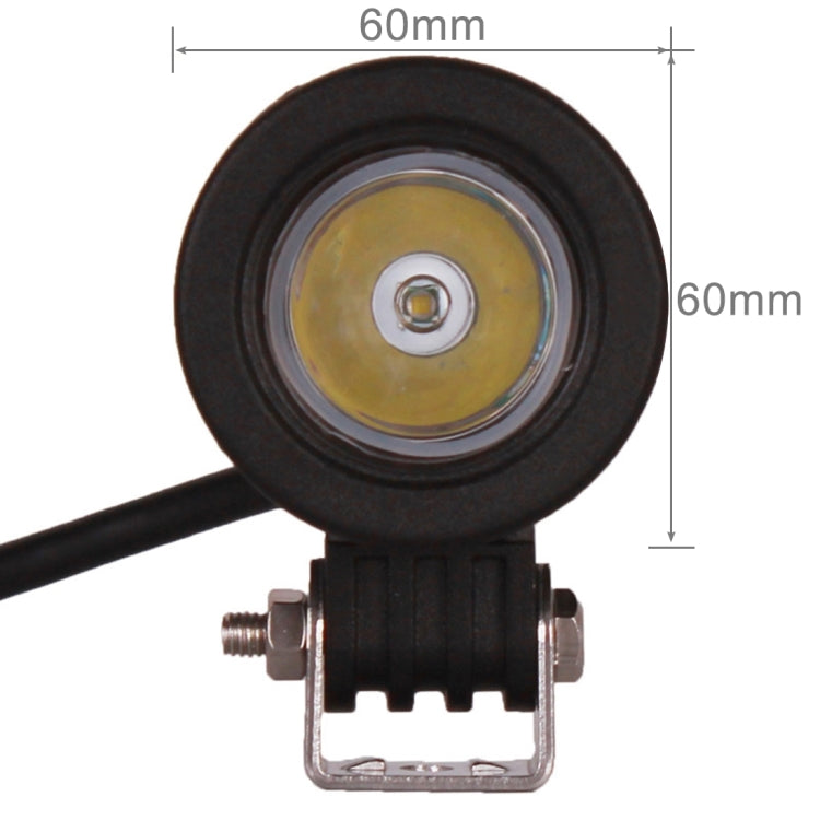DC 9-32V 10W 1000LM 6500K Waterproof Vehicle Car Boat Marine External Work Lights Emergency Lights 30 Degrees Spot Light LED Car Bulbs with 1 Intense CREE LED Lights, Spot Light+10W