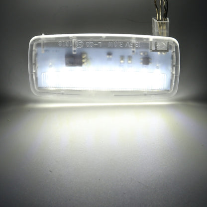 2 PCS Car DC12V / 1.5W / 6000K / 100LM LED Vanity Mirror Lamp Makeup Mirror Light with 18 SMD-3014 Lamps for BMW E93, White Light, Makeup Mirror Light