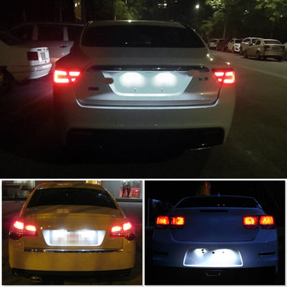 2 PCS DC12V / 2W / 6000K / 120LM Car LED License Plate Light 18LEDs SMD-3528 Lamps for Dodge, White Light, For Dodge