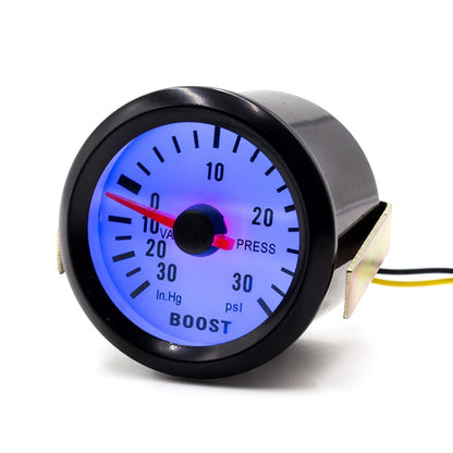 52mm 12V Universal Car Modified LED Blue Light Turbo Boost Gauge, LED Blue Light