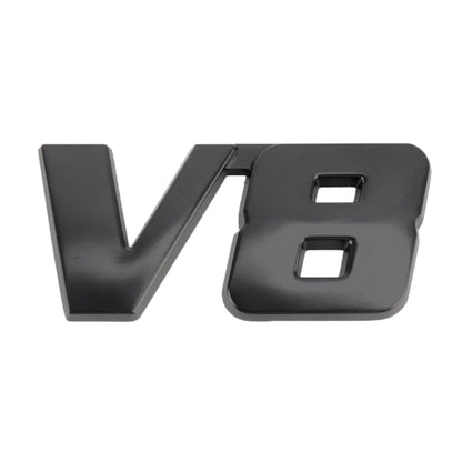 V8 Connect Shape Car Metal Body Decorative Sticker, Size : S, V8 Connect Shape, Size : S (Black)