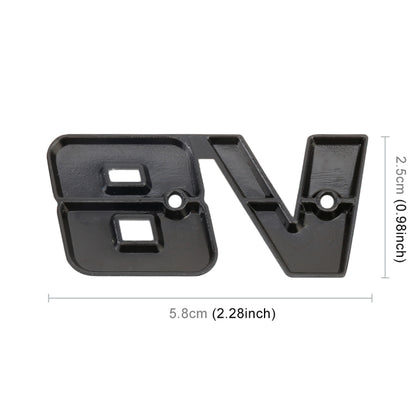V8 Connect Shape Car Metal Body Decorative Sticker, Size : S, V8 Connect Shape, Size : S (Black)