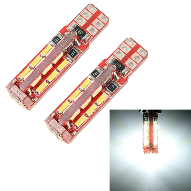 2 PCS T10 / W5W / 168 / 194 DC12V / 2.8W / 6000K / 200LM 27LEDs SMD-4014 Car Clearance Light, 27LEDs SMD-4014