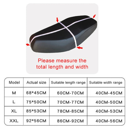 Waterproof Motorcycle Sun Protection Heat Insulation Seat Cover Prevent Bask In Seat Scooter Cushion Protect, Size: L, Length: 70-77cm; Width: 40-50cm, Size: L (Blue), Size: L (Black Red), Size: L (Black Blue), Size: L (Black)