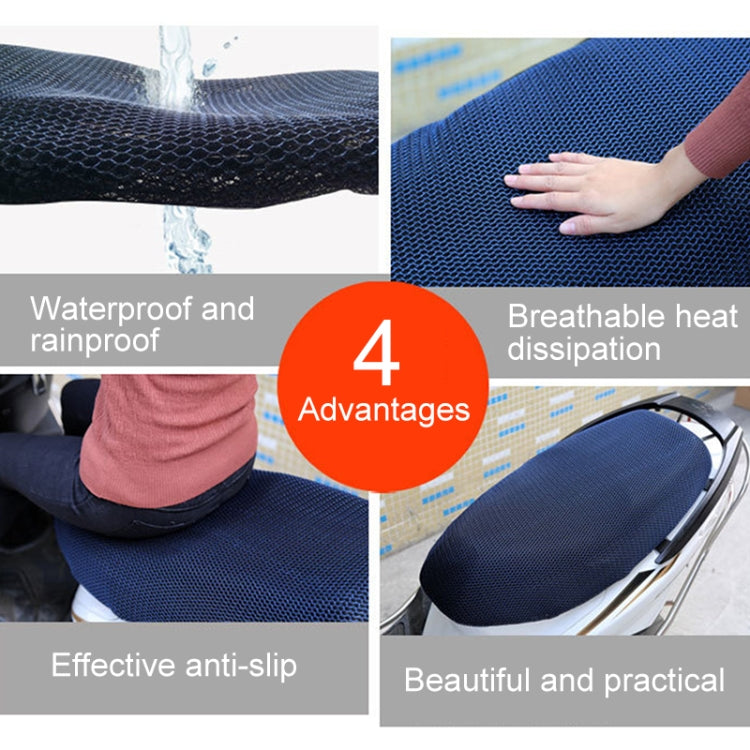 Waterproof Motorcycle Sun Protection Heat Insulation Seat Cover Prevent Bask In Seat Scooter Cushion Protect, Size: XL, Length: 78-85cm; Width: 40-53cm, Size: XL (Blue), Size: XL (Black Red), Size: XL (Black Blue), Size: XL (Black)