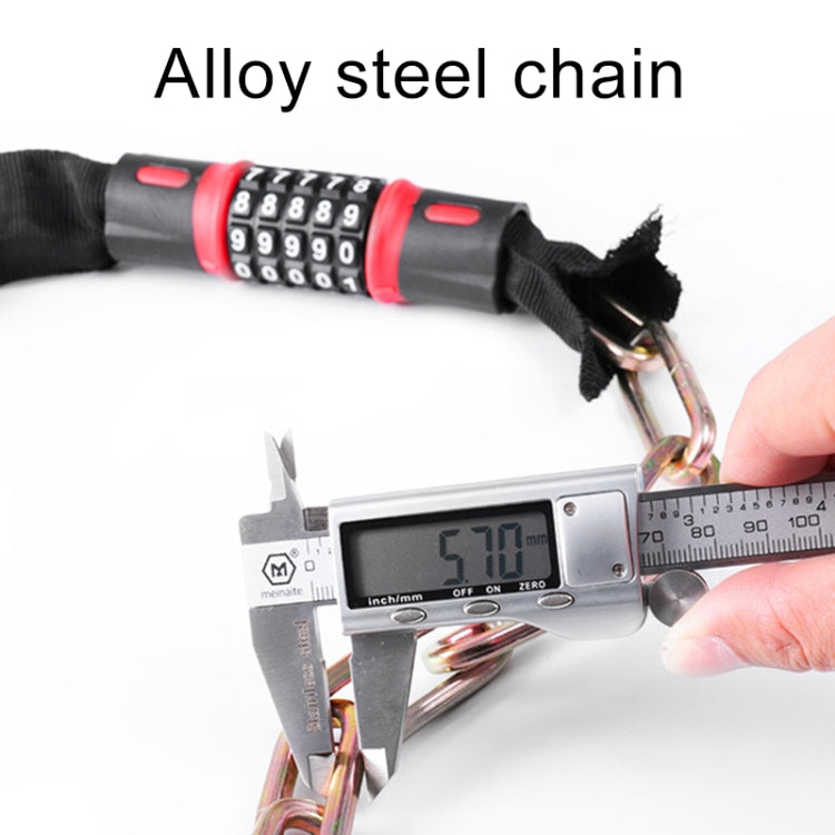 Motorcycles / Bicycle Chain Lock 5 Digit Password Anti-theft Password Lock, Length: 0.9m, 0.9m
