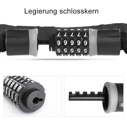 Motorcycles / Bicycle Chain Lock 5 Digit Password Anti-theft Password Lock, Length: 0.9m, 0.9m