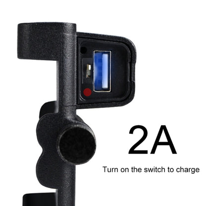 Portable Motorcycle Aluminium Alloy USB Charger Mobile Phone Holder, Handlebars Version, 3089