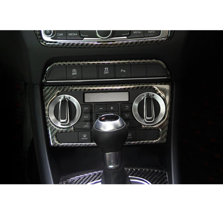 Carbon Fibre Car Air Conditioning Switch Panel Decorative Sticker for Audi Q3 2013-2018, Air Conditioning Switch Panel