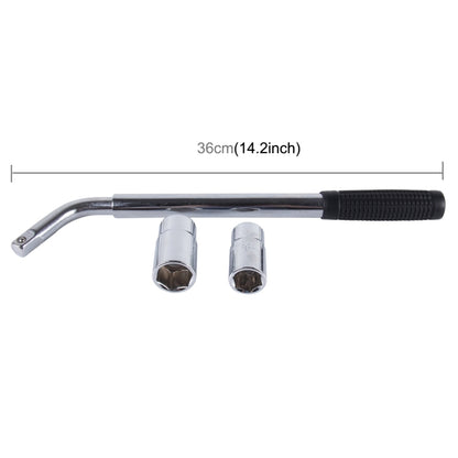 Telescoping Wheel Lug Wrench with Reversible 17mm & 19mm, 21mm & 23mm Socket Adapters And Extended Nonslip Handle from 14.4 inch to 20.5 inch, Telescoping 17mm&19mm 21mm&23mm