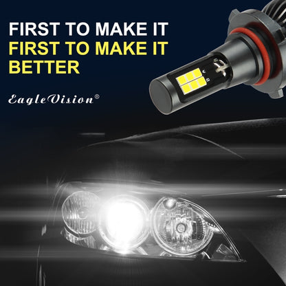 2 PCS EV15 9005 / 9006 DC9-32V / 6W / IP67 Car LED Double Color Fog Light, Cold White Light + Amber Light, EV15 9005 / 9006