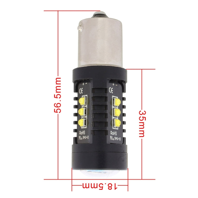 2 PCS MZ 10W 1080LM 5500K 1156 12 XB-D LED Car Brake Lights BA15S Reverse Lamps Car Tail Parking Light Auto Turn Signals, DC 12-24V, 1156