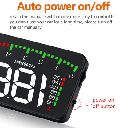 A900 OBD2 3.5 inch Vehicle-mounted Head Up Display Security System, Support Car Speed / Engine Revolving Speed Display / Water Temperature / Voltage / Driving Mileage, A900