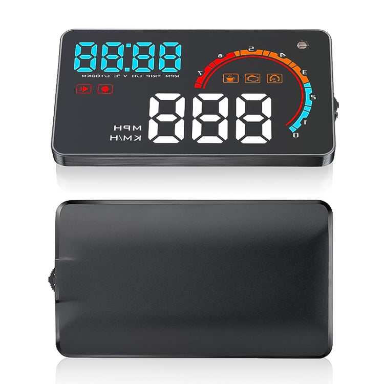 D2500 OBD2+GPS 4 inch Vehicle-mounted Head Up Display Security System, Support Car Speed / Engine Revolving Speed Display / Water Temperature / Battery Voltage / Running Speed & Direction & Distance, D2500