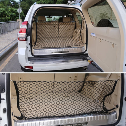 4 Hook Vehicle Universal Fit Trunk Mesh Cargo Storage Organizer Car Van SUV Back Item Net, Car Van SUV Back Item Net