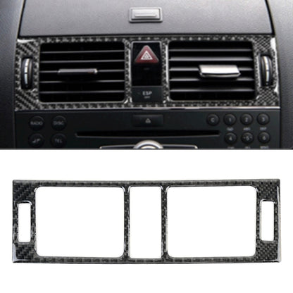 Car Dashboard Air Conditioning Frame Carbon Fiber Decorative Sticker for Mercedes-Benz W204 2007-2013, Dashboard Air Conditioning Frame