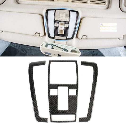 3 PCS Car Front Dome Light Panel Carbon Fiber Decorative Sticker for Mercedes-Benz W204 2007-2013, Front Dome Light Panel