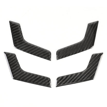 4 PCS Car Door Inner Handle Panel Carbon Fiber Decorative Sticker for Mercedes-Benz W204 2007-2013, Door Inner Handle Panel
