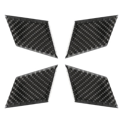 4 PCS Car Door Inner Handle Wrist Panel Carbon Fiber Decorative Sticker for Mercedes-Benz W204 2007-2013, Door Inner Handle Wrist Panel