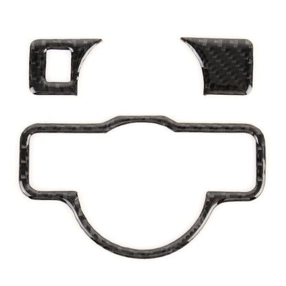 3 PCS Car Headlight Switch Panel Carbon Fiber Decorative Sticker for Mercedes-Benz W204 2007-2013, Headlight Switch Panel