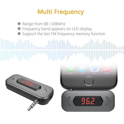 Doosl DSER116 Multifunctional Car FM Transmitter Wireless Music Receiver with 3.5mm Jack & LCD Display, Support Hands-free Call, DSER116
