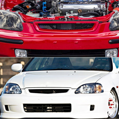 Car Front Racing Front Grille Grid ABS Insect Net for Honda Civic 1996-1998, For Honda Civic 1996-1998