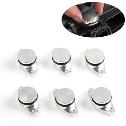 6 PCS 22mm Swirl Flap Flaps Delete Removal Blanks Plugs for BMW M57 (6-cylinder), 22mm (Silver), 22mm (Red), 22mm (Blue), 22mm (Black)