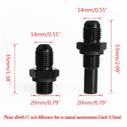 2 PCS Car Transmission Oil Cooler Adapters AN6-1/4NPS Threaded Joints, AN6-1/4NPS