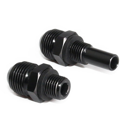 2 PCS Car Transmission Oil Cooler Adapters  AN8-1/4NPS Threaded Joints, AN8-1/4NPS