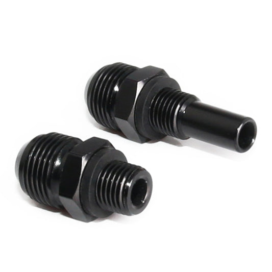 2 PCS Car Transmission Oil Cooler Adapters  AN8-1/4NPS Threaded Joints, AN8-1/4NPS