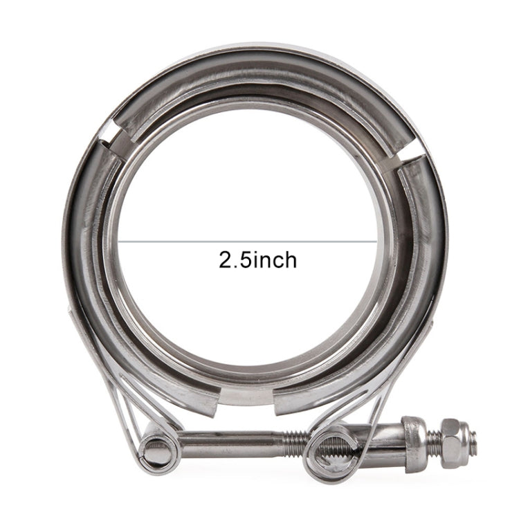 2.5 inch Car Turbo Exhaust Downpipe V-Band Clamp Stainless Steel 304 Flange Clamp, 2.5 inch V-Band Clamp