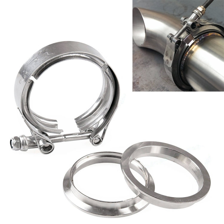 3.5 inch Car Turbo Exhaust Downpipe V-Band Clamp Stainless Steel 304 Flange Clamp, 3.5 inch V-Band Clamp