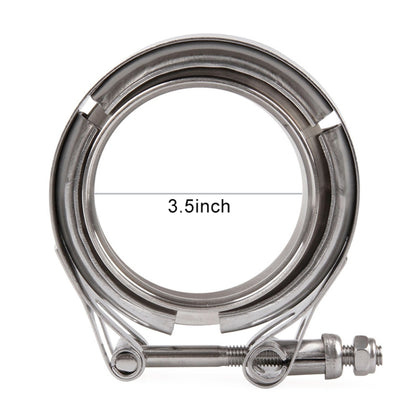 3.5 inch Car Turbo Exhaust Downpipe V-Band Clamp Stainless Steel 304 Flange Clamp, 3.5 inch V-Band Clamp