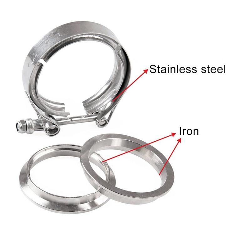 3.5 inch Car Turbo Exhaust Downpipe V-Band Clamp Stainless Steel 304 Flange Clamp, 3.5 inch V-Band Clamp