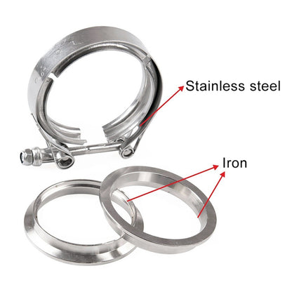 3.5 inch Car Turbo Exhaust Downpipe V-Band Clamp Stainless Steel 304 Flange Clamp, 3.5 inch V-Band Clamp