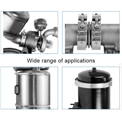 3.5 inch Car Turbo Exhaust Downpipe V-Band Clamp Stainless Steel 304 Flange Clamp, 3.5 inch V-Band Clamp