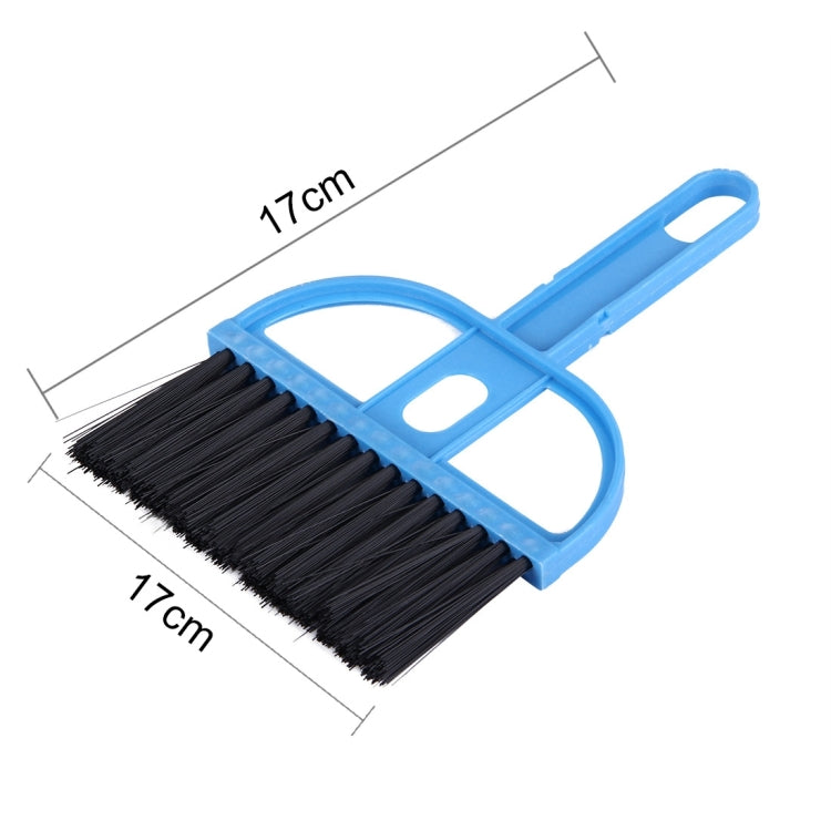Mini Desktop Car Keyboard Sweep Cleaning Brush Small Broom Dustpan Set, 1  Set (Blue)