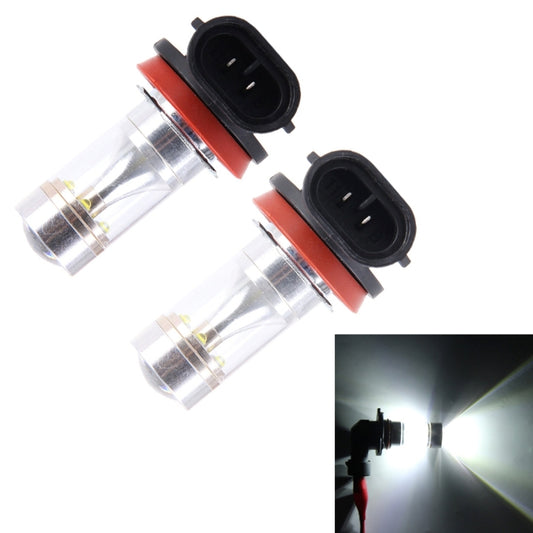 2 PCS H8/H11 30W 350 LM 6000K  White Light CREE 6 LED Car Fog Light Bulb, DC 12V, H8/H11