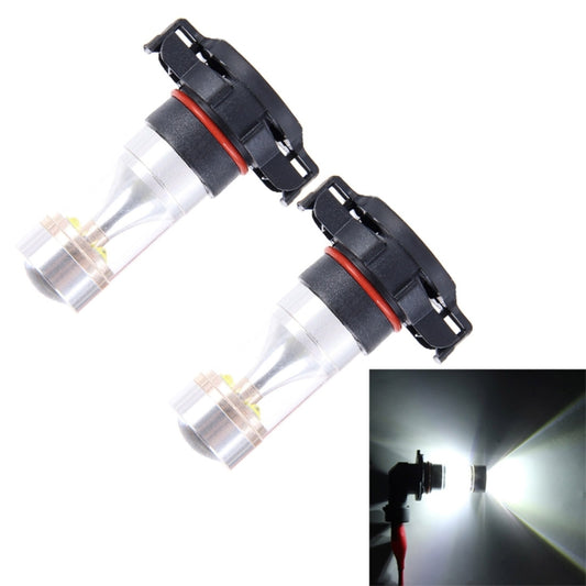 2 PCS H16 30W 350LM 6000K White Light CREE 6 LED Car Fog Light Bulb, DC 12V, H16