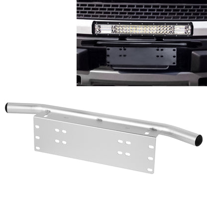 Universal License Plate Bumper Frame for Off-Road Jeep LED Work Light Bar Mounting Bracket with Front Bucket, Universal License Plate Bumper Fram, Universal License Plate Bumper Frame