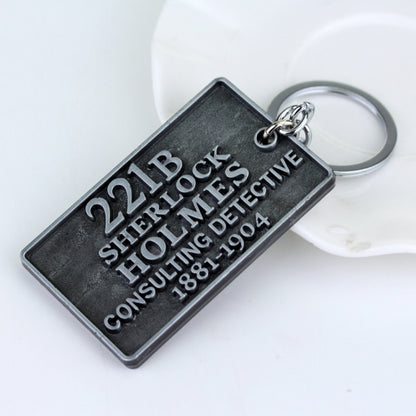 Detective Sherlock 221B Key Chain Car Key Ring Multi-functional Tool Key Holder Key Chains Rings Holder Pendant  Auto Parts