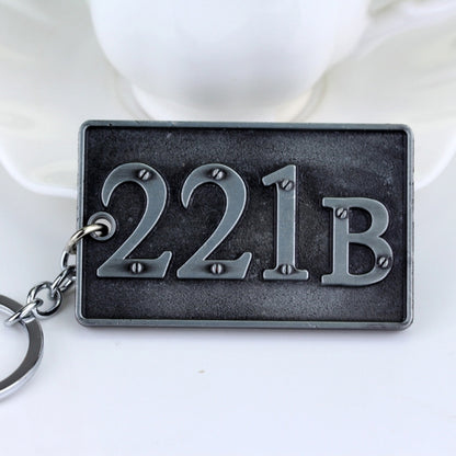 Detective Sherlock 221B Key Chain Car Key Ring Multi-functional Tool Key Holder Key Chains Rings Holder Pendant  Auto Parts